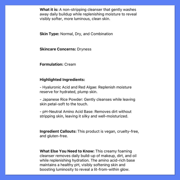 TATCHA The Rice Wash Cream Cleanser Mini - Picture 3 of 6